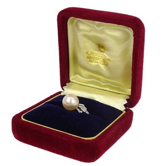 Mikimoto Ring 14KWG Pearl Silver #49 196368 - Picture 2 of 5